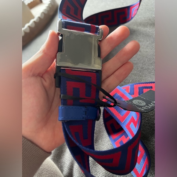 Versace Greca ribbon belt green & red - Picture 3 of 8